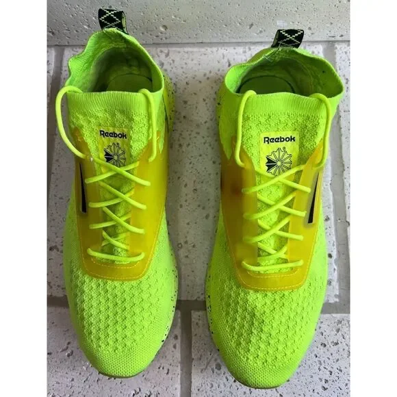 Reebok Men’s Zoku Runner Ultra Knit Solar Yellow Neon Sneakers Sz 10.5 - Picture 6 of 15